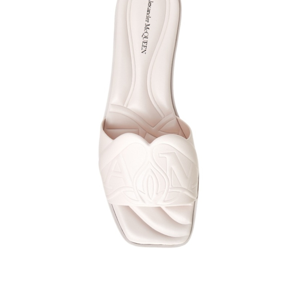 Alexander McQueen Women's White Slide Sandals